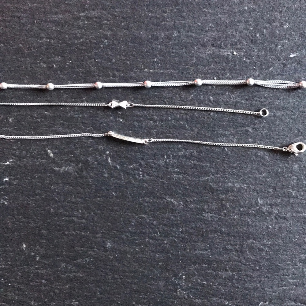 Set of three silver bracelets